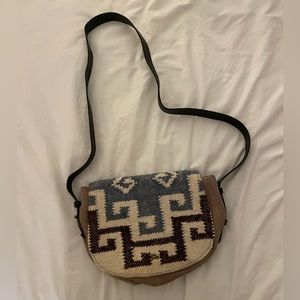 NWOT suede and textured cross body bag